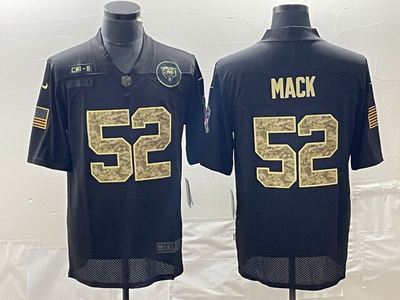 Men Chicago Bears #52 Mack Black camo Nike Limited NFL Jersey